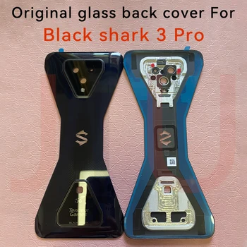 Uus Blackshark 3 pro Aku Kate Tagasi Klaasist Paneel, Tagumise Ukse Puhul Black Shark 3S tagakaane kaamera klaasist objektiiv 3