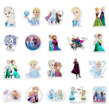 10/30/50tk Disney Filmi Külmutatud Cartoon Kleebised Esteetiline Printsess Elsa Kleebised DIY Sülearvuti, Sülearvuti, Tablett PVC Kids Pack Kleebis 4