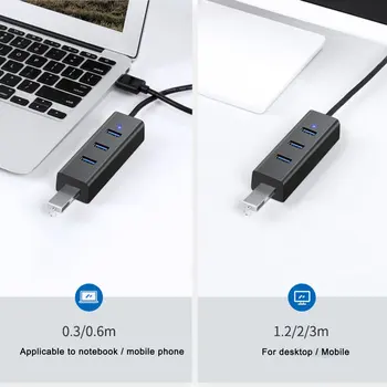 30cm USB 2.0 Splitter, 4 Porti kiire Laienemine Hilineb Neli USB Jaoturi Toide Port Rummud Arvuti Adapter 4