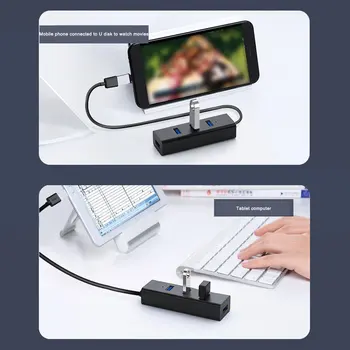 30cm USB 2.0 Splitter, 4 Porti kiire Laienemine Hilineb Neli USB Jaoturi Toide Port Rummud Arvuti Adapter 5