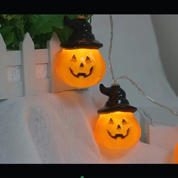 Halloween Pumpkin LED Light String Aed Kodu Poole Baar KTV Teenetemärgi Rekvisiidid LED Paelad Kerge Halloween Kerge Tarvikud 5