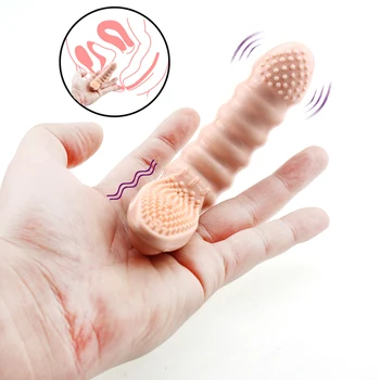 Sõrme Varruka Vibraator G-Spot Massaaž Tiss Tupe Kliitorit Stimuleerida Masturbator Sugu Mänguasjad, Naiste Les Orgasm Täiskasvanud Tooted 5