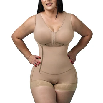 Faja Colombiana Mujer Kõrge Kokkusurumise Skims Vöö Koos Varrukateta Rinnahoidja Salenemisele Bodysuit Lukuga Talje Treener, Body Shape 2