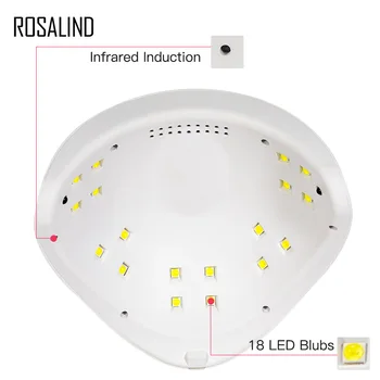 ROSALIND 36W UV LED Lamp, Maniküür Küünte Kuivati Kasutada Geel Küünte Art Design Ravi Vahendid Lambid Küüned 60/80/99s Taimer 3