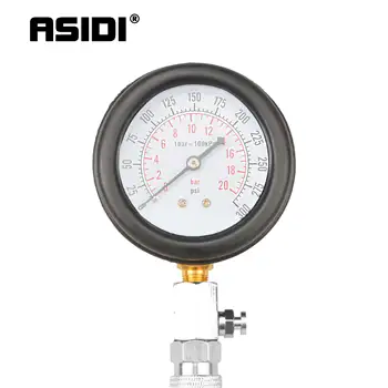 ASIDI Compression Tester Näidik Kit Mootor Auto Bensiini Mootor Silindri Auto manomeeter koos Adapteriga Remondi Tööriist  4