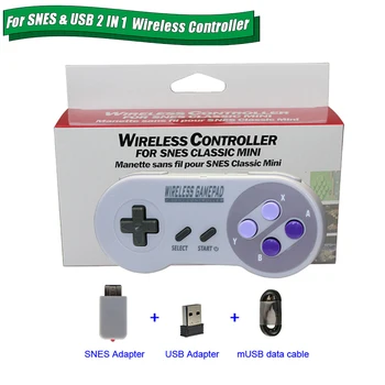Dropshipping 2.4 GHz Wireless Gamepad Töötleja Super Nintendo NES & SNES Klassikaline Mini Wireless Console Töötleja Juhtnuppu 5