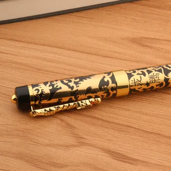 Maksuvabastust, Purskkaev Pliiats Golden Dragon Pen Äri Kontori Koolitarbed Kirjutamine Pliiatsi 5