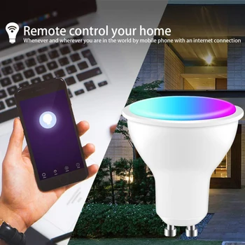 Tuya GU10 Zigbee 3.0 Smart Pirn RGBCW LED Lamp Smart Elu App Remot hääljuhtimine Tööd Alexa Echo Pluss Google Kodu 5